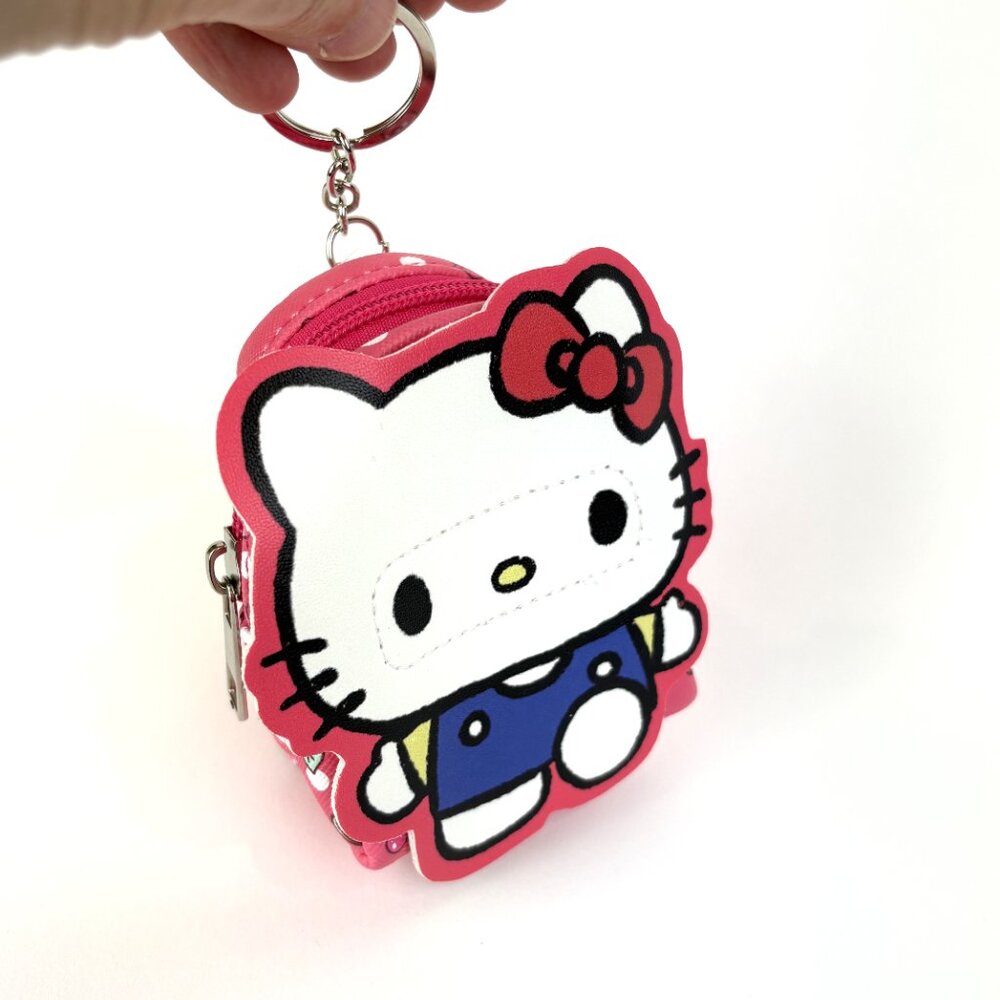 Hello Kitty Pink Coin Purse Backpack Cute Keychain Bag Charm Pouch for Earphones